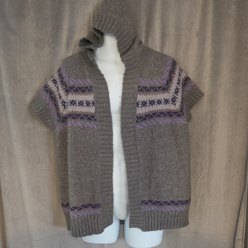 Dressbarn 3x Hooded Knit Cardigan